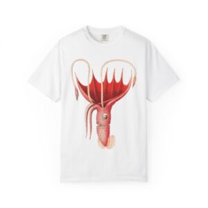 Giant Squid Illustration T-Shirt | Vintage Cephalopod Art, Ocean Science Tee